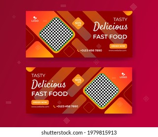 Delicious Food Web Banner For Restaurent