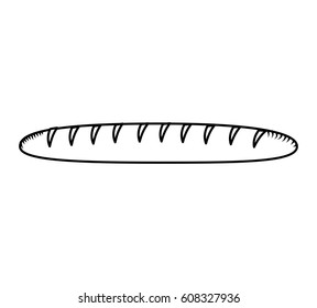 delicious french bread icon vector illustration design