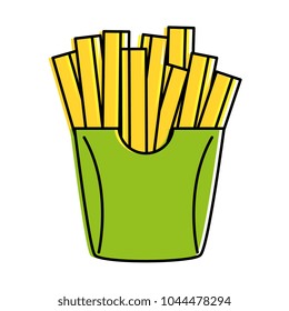 delicious french fries icon