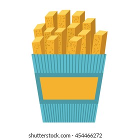 delicious french fries isolated icon design, vector illustration  graphic 