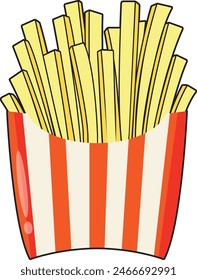 A delicious french fries and potato chips icon, perfect for representing snacks, fast food, and tasty treats.