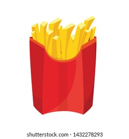 delicious french fries vector illustration