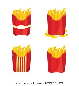 delicious french fries vector illustration