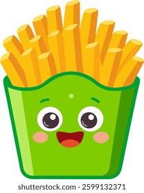 Delicious  french fry  vector art illustration  