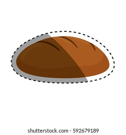 Delicious and fresh bread icon vector illustration graphic design