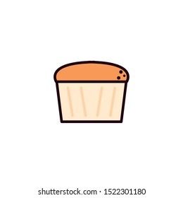 delicious and fresh cupcake in white background vector illustration design