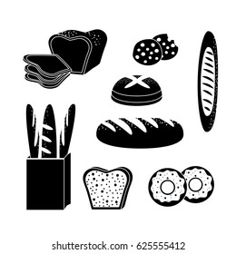 delicious fresh differents types of breads