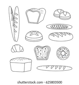 delicious fresh differents types of breads