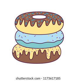delicious fresh donuts sweet snack