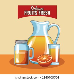 Delicious fresh fruits