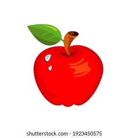 delicious fresh healthy apple fruit vector design