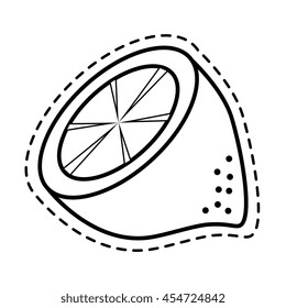 Delicious and fresh lemon fruit, isolated flat icon design vector illustration.