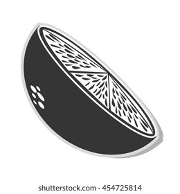 Delicious and fresh lemon fruit, isolated flat icon design vector illustration.