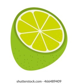 Delicious and fresh lemon fruit, isolated flat icon design vector illustration.