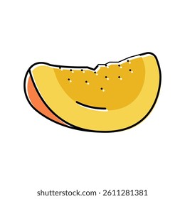 delicious fresh mango slice color icon vector. delicious fresh mango slice sign. isolated symbol illustration