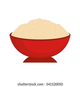 Delicious fresh rice icon vector illustration graphic design