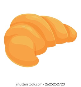 Delicious freshly baked croissant isolated on white background