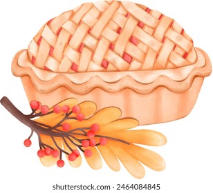 Delicious freshly baked pies in the fall