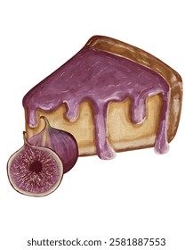A delicious and freshly cheesecake 