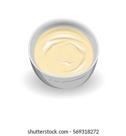Delicious freshly prepared sauce to the dishes of meat and fish. Herbs and spices. For use as logos on cards, in printing, posters, invitations, web design and other purposes.