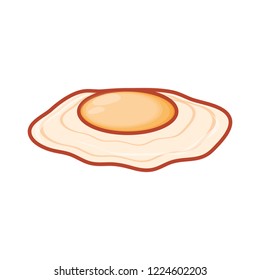 delicious fried egg isolated icon