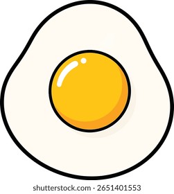 Delicious Fried Egg on White Background, Culinary Delight, Home Kitchen, Food Photography, Casual Setting, Close-up View, Breakfast Inspiration