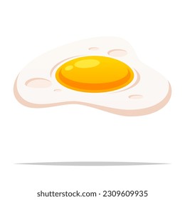 Delicious fried egg vector isolated illustration