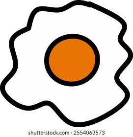 delicious fried egg with an egg yolk in the middle