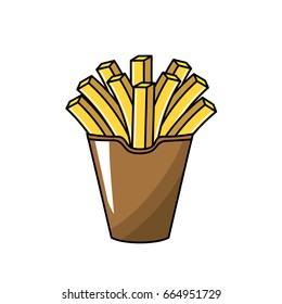 delicious fries french fast food meal