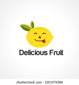 delicious fruit logo vector icon, element for business