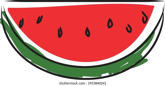 Delicious and delicious fruit watermelon
