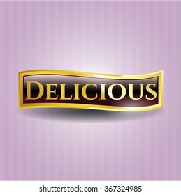 Delicioso emblema de oro