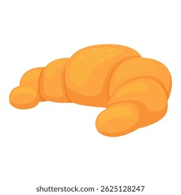 Delicious, golden brown croissant, baked to perfection and ready to be enjoyed