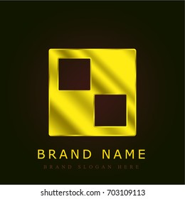 Delicious golden metallic logo