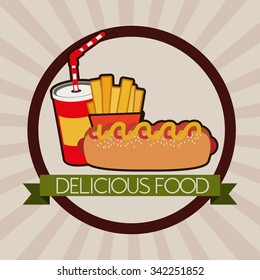 delicious and good  food design, vector illustration eps10 graphic 