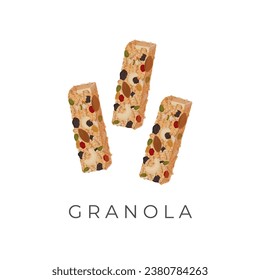 Delicious granola bar illustration logo
