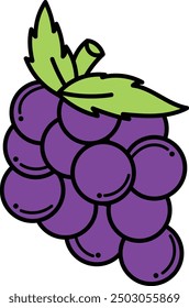 Delicious Grape Vector Illustration with Beautiful Details