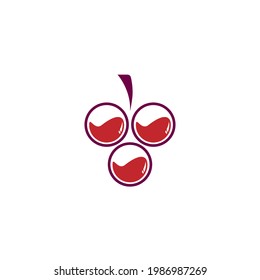 delicious grape wine logo design
