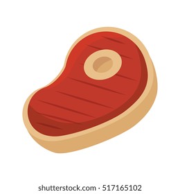 delicious grill meat icon