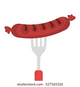 delicious grill sausage icon