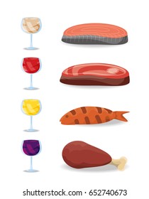 delicious grilled meat fish and drinks menu restaurant