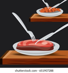 delicious grilled meat and fish menu restaurant