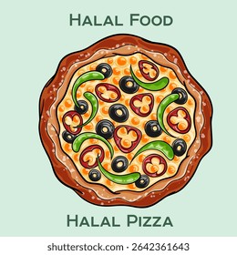 Delicious Halal pizza featuring high-quality halal ingredients, prepared according to Islamic dietary laws. Perfect for everyone seeking a tasty, ethical meal!