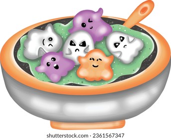 Delicious Halloween-style Thai desserts There are many flavors to choose from according to your needs.