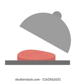 delicious ham with tray