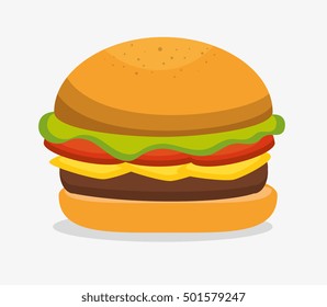 delicious hamburger fast food