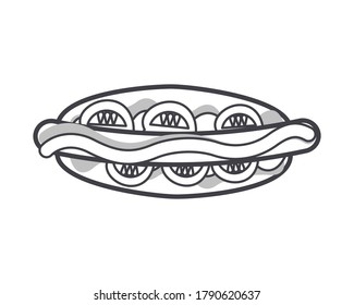delicious hamburger fast food icon vector illustration design