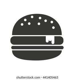 delicious hamburger isolated icon design