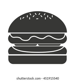 delicious hamburger isolated icon design, vector illustration  graphic 