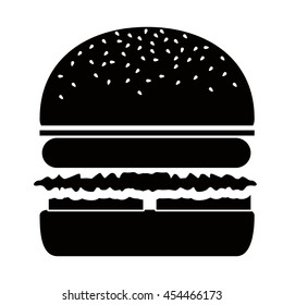 delicious hamburger isolated icon design, vector illustration  graphic 